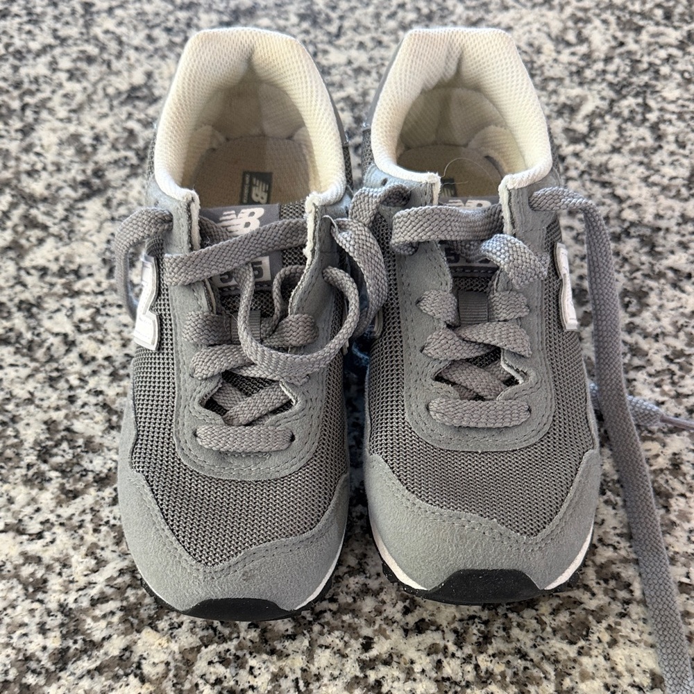 New Balance Kids Sneakers in Gray and White
